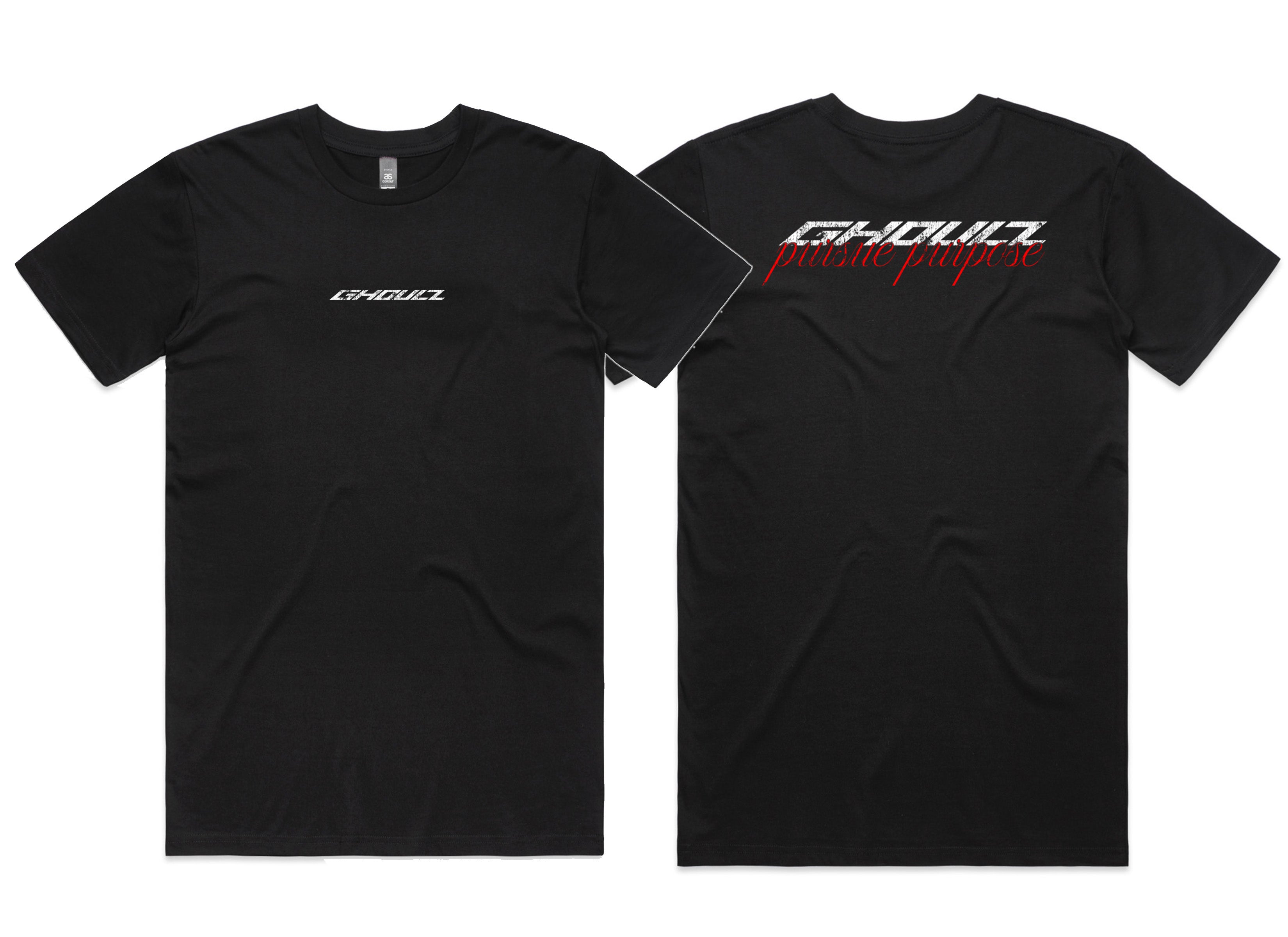 Ghoulz Staple T-Shirt - White Text Front