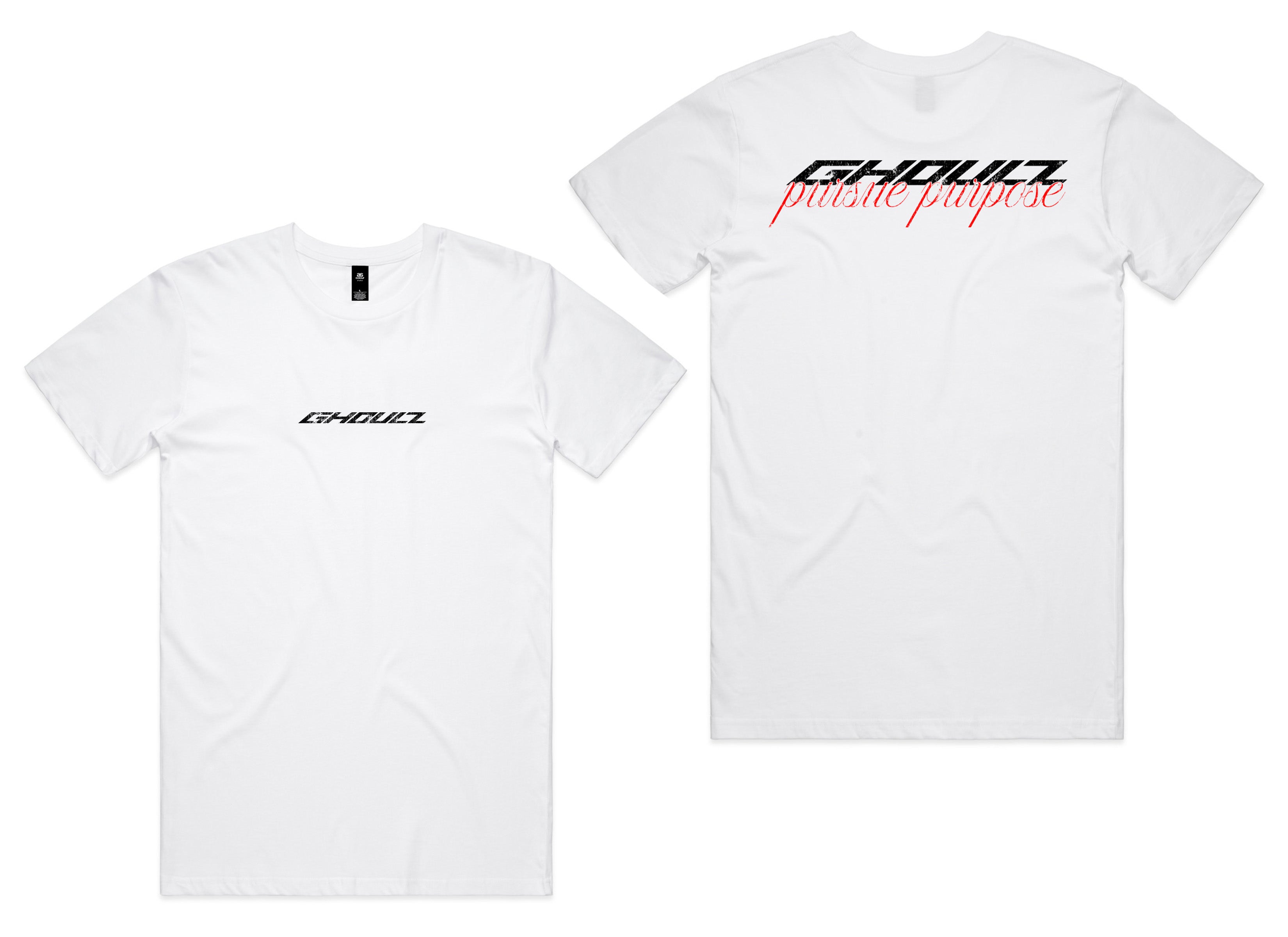 Ghoulz Staple T-Shirt - Black Text Front